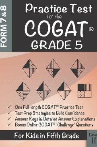 Cover of Practice Test for the COGAT Grade 5 Level 11
