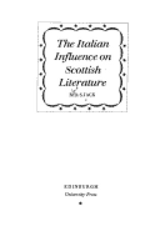 Cover of Italian Influence on Scottish Literature