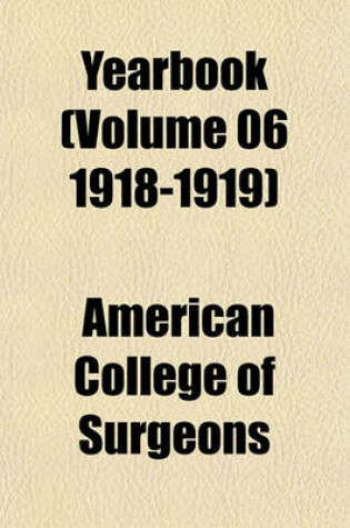 Cover of Yearbook (Volume 06 1918-1919)