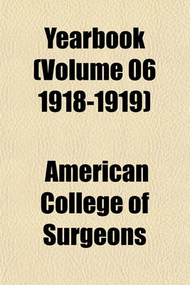 Book cover for Yearbook (Volume 06 1918-1919)