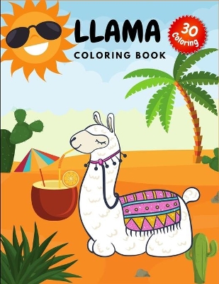 Book cover for Llama Coloring Book