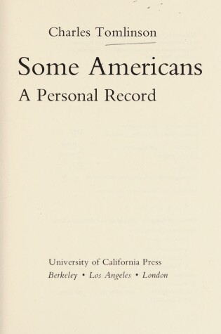 Cover of Some Americans