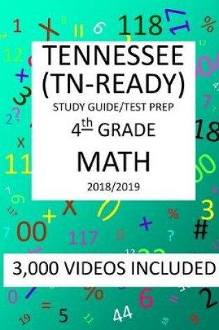 Cover of 4th Grade TENNESSEE TN-READY, 2019 MATH, Test Prep