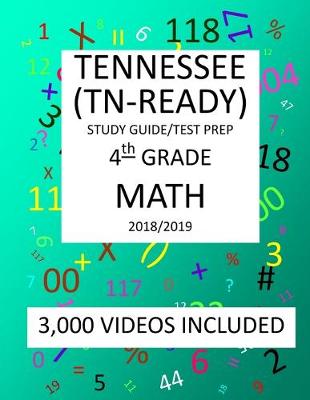 Book cover for 4th Grade TENNESSEE TN-READY, 2019 MATH, Test Prep