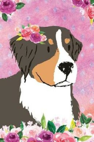 Cover of Journal Notebook For Dog Lovers Bernese Mountain Dog In Flowers