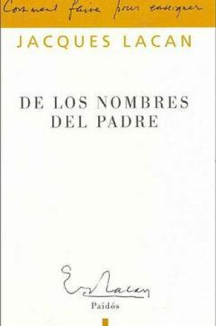 Cover of de Los Nombres del Padre