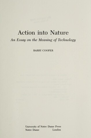 Cover of Action into Nature