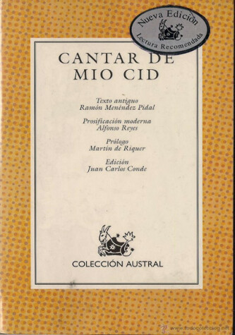 Book cover for Cantar de Mio Cid