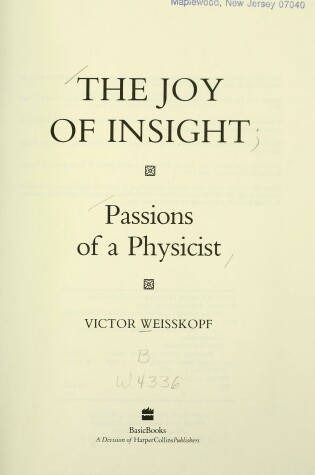 Cover of Joy of Insight