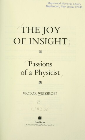 Book cover for Joy of Insight