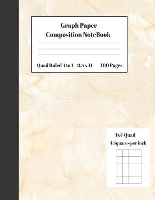 Book cover for Graph Composition Notebook 4 Squares per inch 4x4 Quad Ruled 4 to 1 100 Sheets