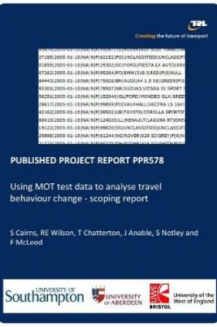 Cover of Using MOT test data to analyse travel behaviour change
