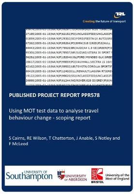 Book cover for Using MOT test data to analyse travel behaviour change