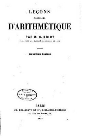 Cover of Lecons Nouvelles d'arithmetique