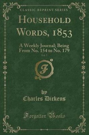Cover of Household Words, 1853, Vol. 7