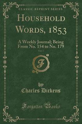 Book cover for Household Words, 1853, Vol. 7