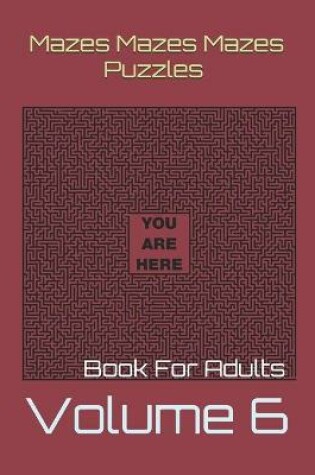 Cover of Mazes Mazes Mazes Puzzles Book For Adults - Volume 6