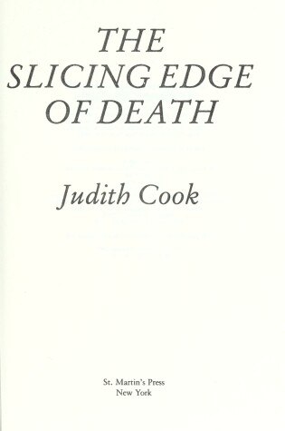 Cover of The Slicing Edge of Death