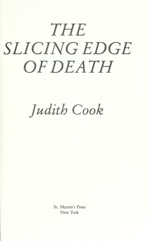 Book cover for The Slicing Edge of Death