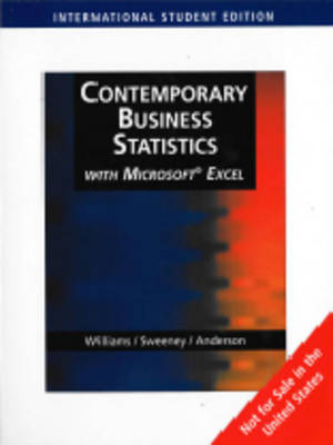 Book cover for Contemporary Business Statistics with Microsoft Excel
