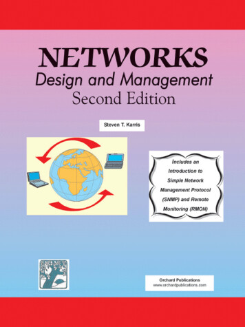 Book cover for Networks - Design and Management, Second Edition