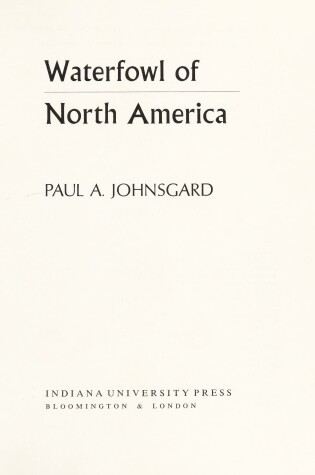 Cover of Waterfowl of North America