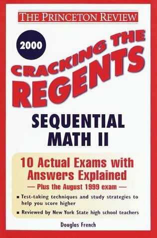 Cover of Cracking the Regents Sequential Math II, 2000 Edition