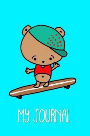 Cover of Cute Bear on Skateboard Kids Journal