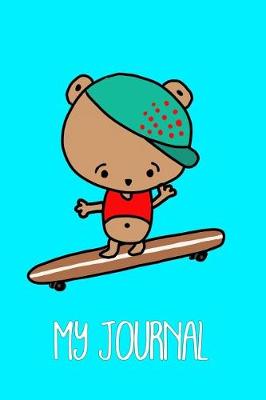 Book cover for Cute Bear on Skateboard Kids Journal