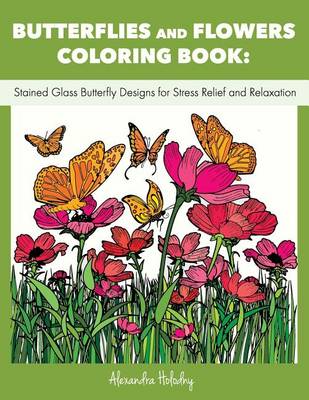 Book cover for Butterflies and Flowers Coloring Book