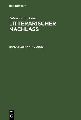 Book cover for Zur Mythologie