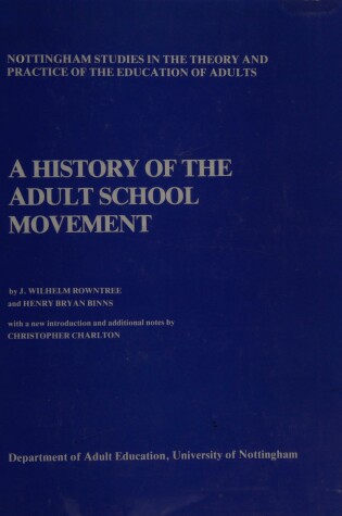 Cover of A History of the Adult School Movement