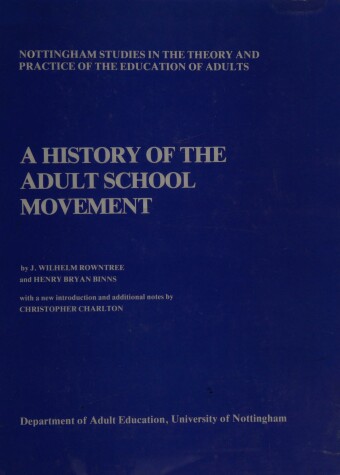 Cover of A History of the Adult School Movement