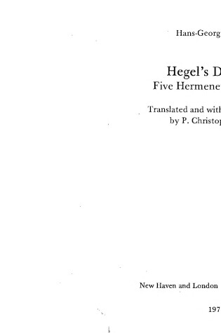 Cover of Hegel's Dialectic