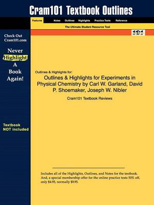 Cover of Outlines & Highlights for Experiments in Physical Chemistry by Carl W. Garland