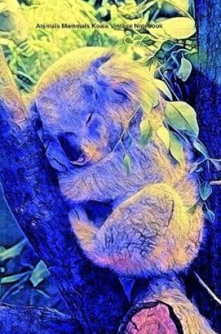 Cover of Animals Mammals Koala Vintage Notebook
