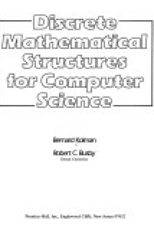 Cover of Discrete Mathematical Structures for Computer Science