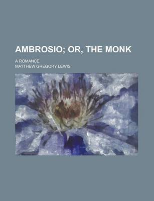 Book cover for Ambrosio; A Romance