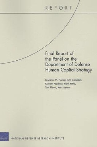 Cover of Final Report of the Panel on the Department of Defense Human Capital Strategy