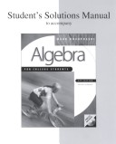 Book cover for Student Solutions Manual to Accompany Algebra for College Students