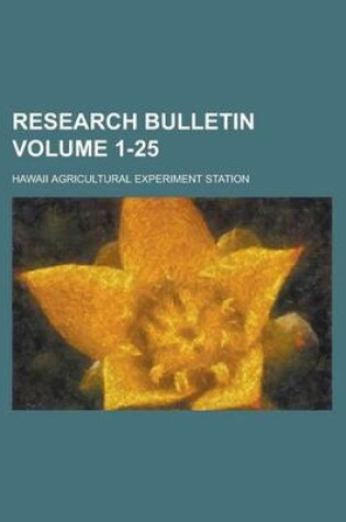 Cover of Research Bulletin Volume 1-25