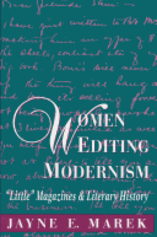 Cover of Women Editing Modernism