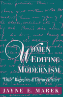 Book cover for Women Editing Modernism