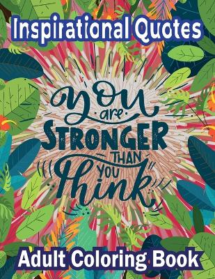 Book cover for Inspirational Quotes Coloring Book