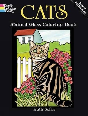 Book cover for Cats Stained Glass Coloring Book