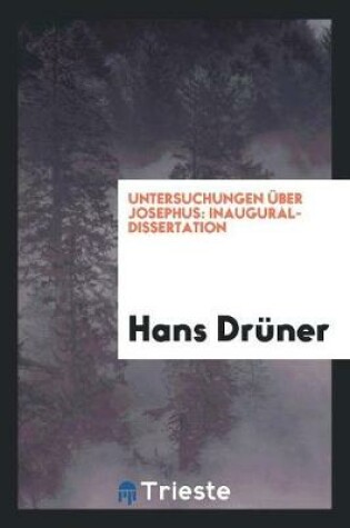 Cover of Untersuchungen UEber Josephus