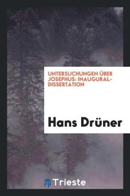 Book cover for Untersuchungen UEber Josephus