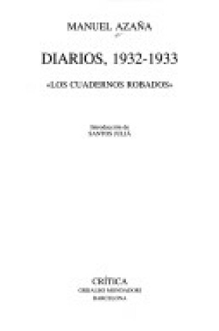 Cover of Diarios, 1932-1933