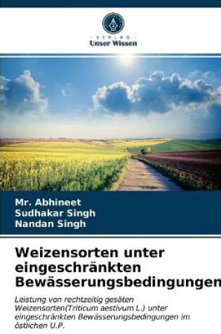 Cover of Weizensorten unter eingeschränkten Bewässerungsbedingungen