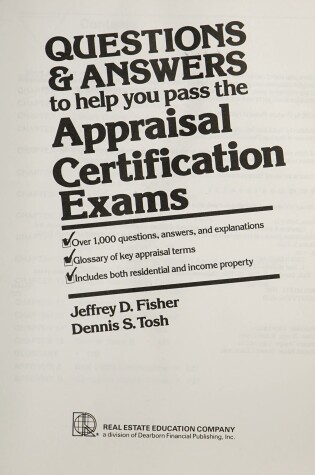 Cover of Questions and Answers to Help You Pass the Appraisal Certification Exams